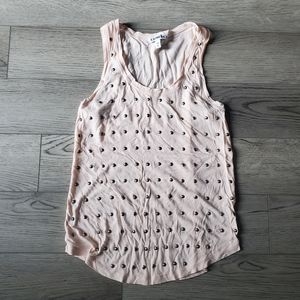 Express size xs tank top bedazzled light pink